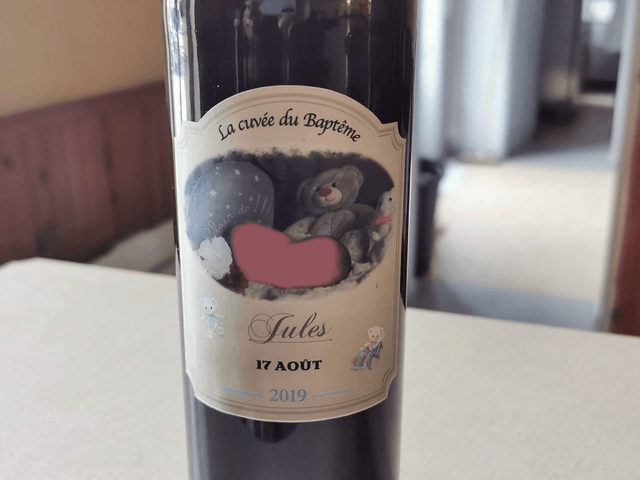 Étiquette pour bouteille de vin à personnaliser (sur commande)