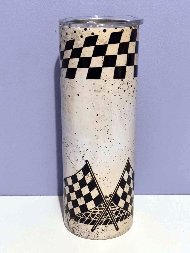 Tumbler modèle "Drapeau de course"