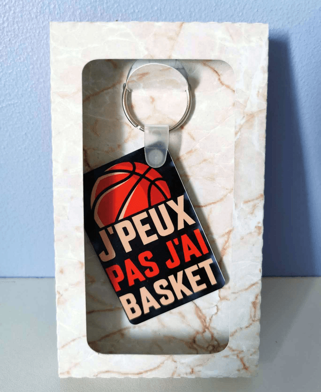 Porte-clé rectangle 6x4 cm en MDF (9 styles)