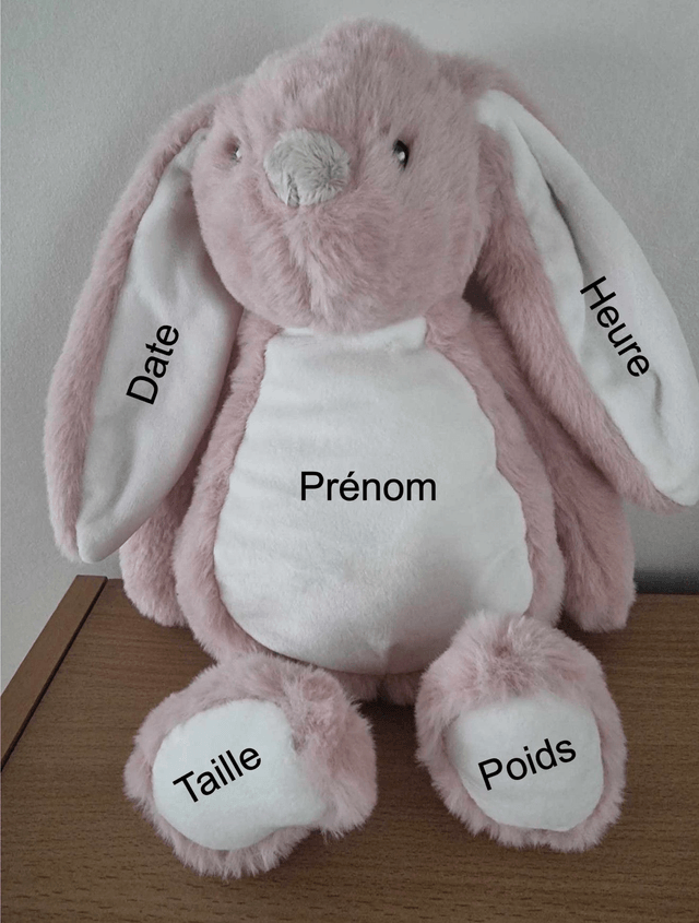 Doudou lapin à personnaliser