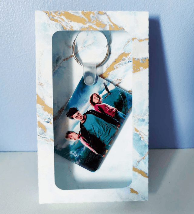 Porte-clé rectangle 6x4 cm en MDF (9 styles)