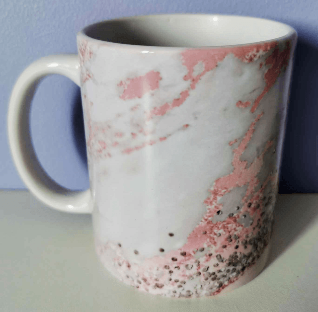 Mug "marbré rose "