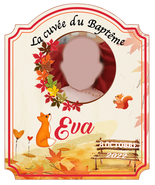 Étiquette pour bouteille de vin à personnaliser (sur commande)