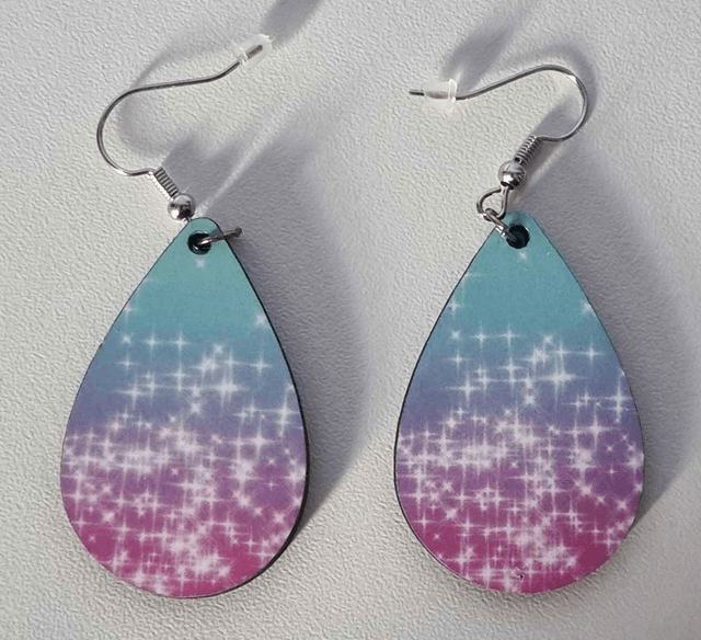 4 style de boucles d'oreilles forme goutte d'eau
