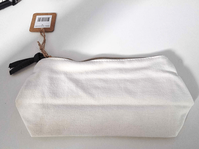 Trousse 100% coton 24,5x11,5 cm (à personnaliser)