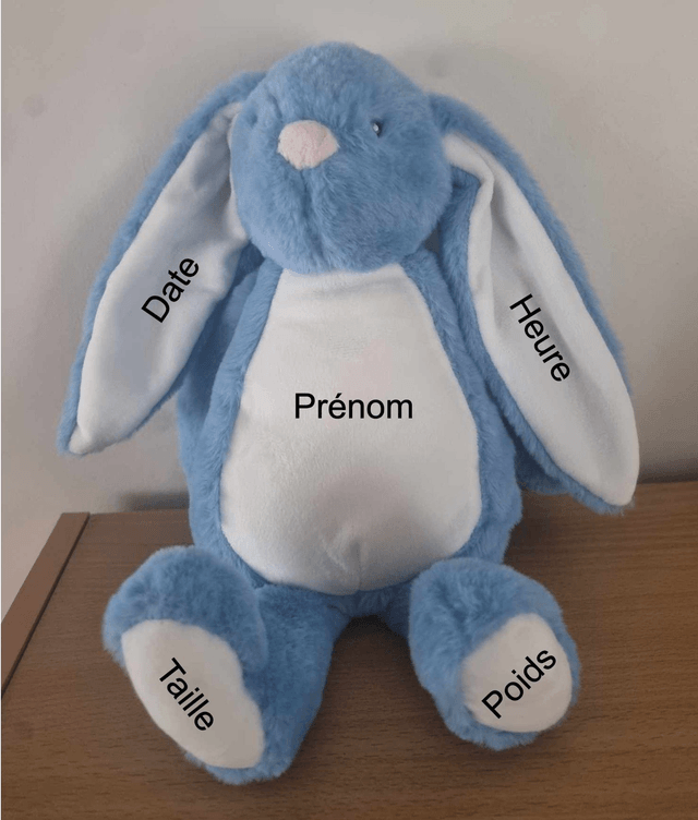 Doudou lapin à personnaliser