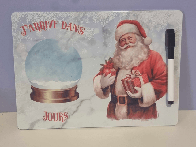 Décompte de noël "père noël et sa boule à neige)