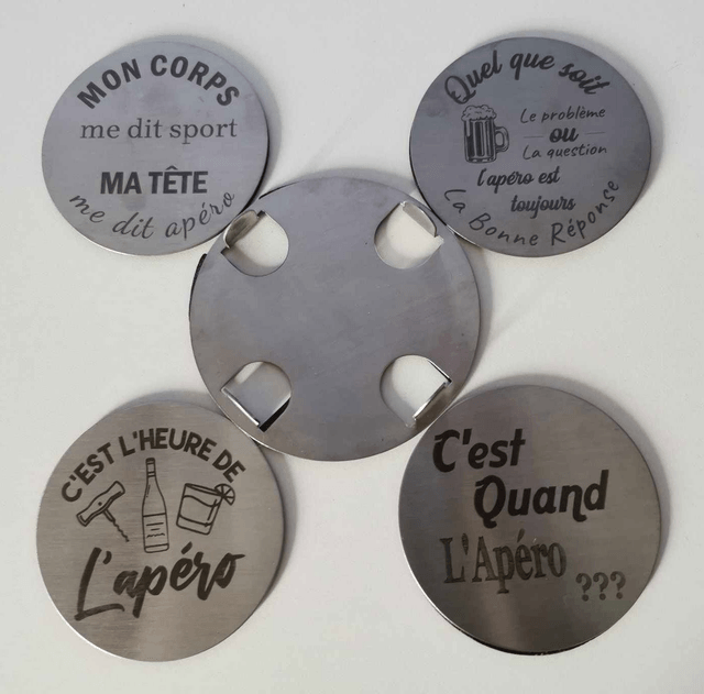 set de dessous de verre sur le thème "Apéro"