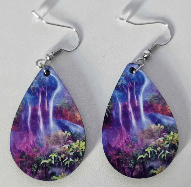 4 style de boucles d'oreilles forme goutte d'eau