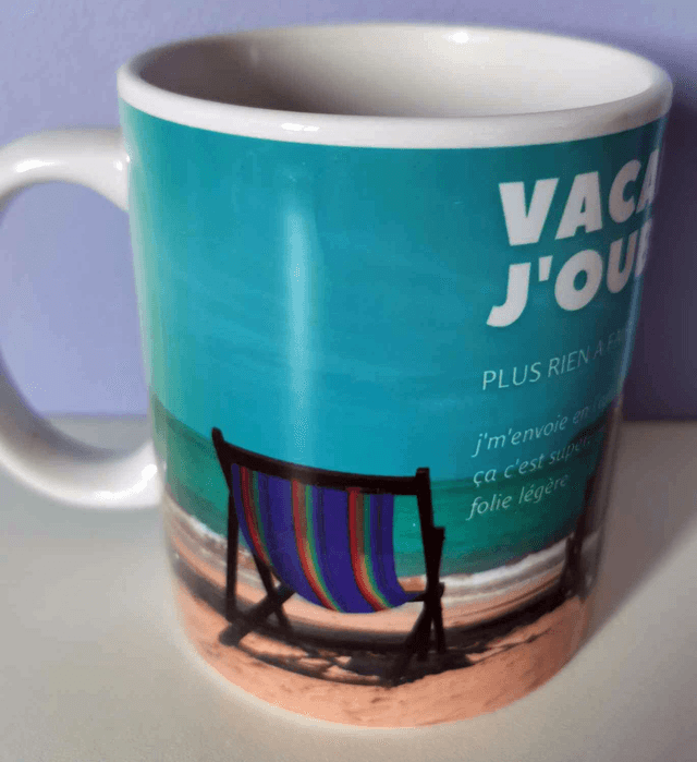 Mug "Vacances j'oublie tout"