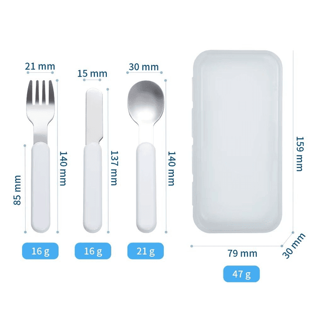 Set de couvert pour enfant et sa boite personnalisable